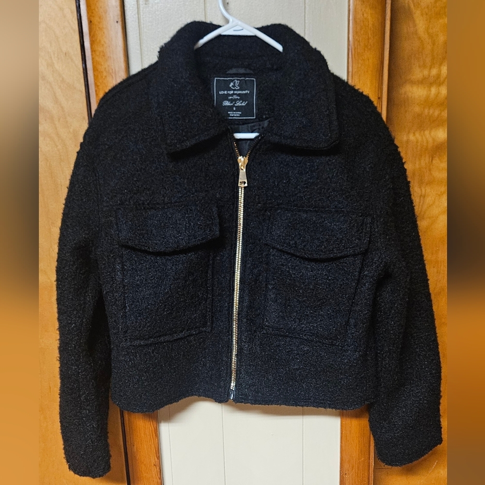 Black Label Women's Black Teddy Jacket